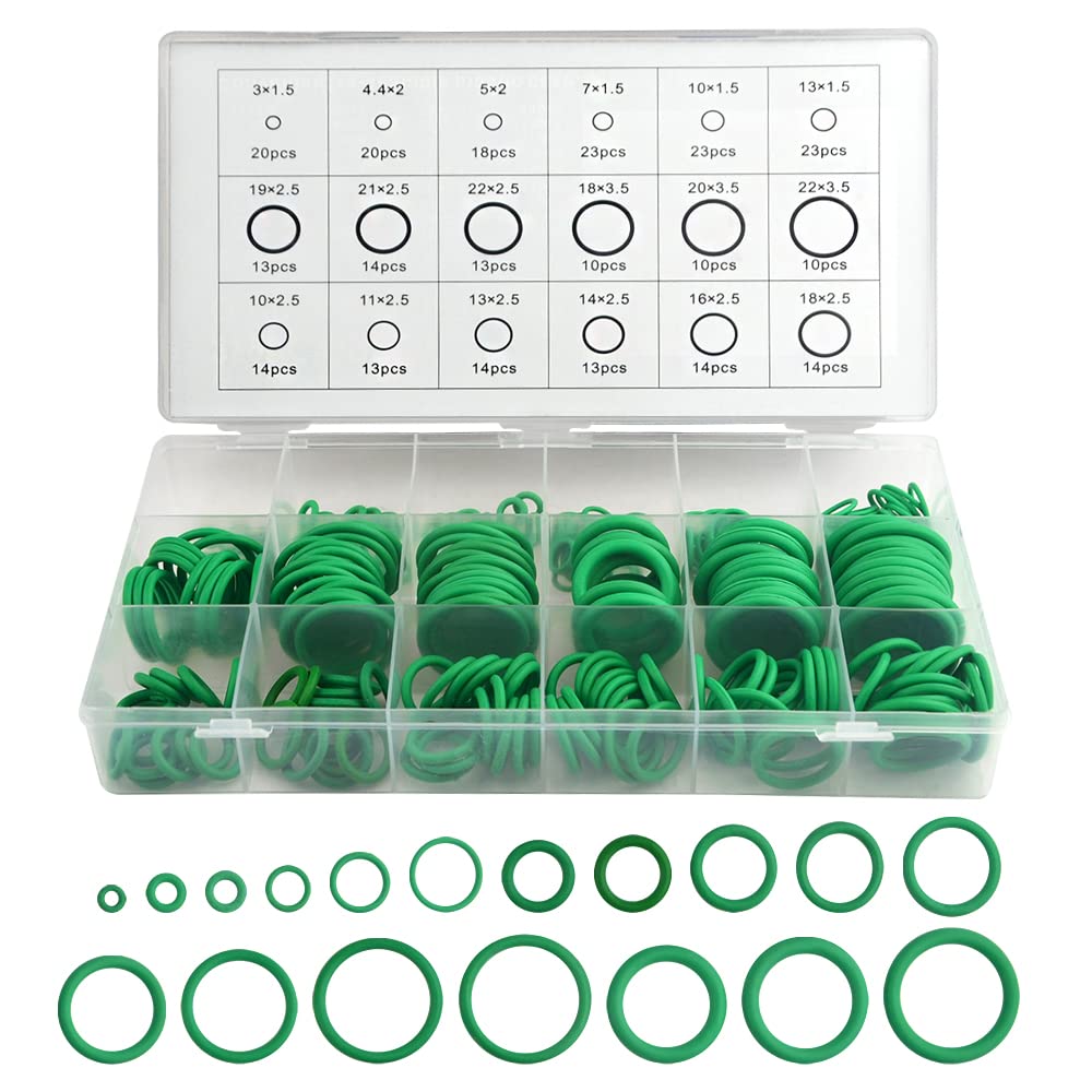 BGTXINGI 279Pcs 18 Sizes Rubber O-Ring Gasket Silicone Sealing Repair Box Washer Seal Assortment Set for Plumbing Automotive General Repair
