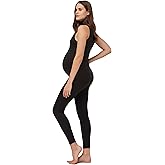 BUMPSUIT Maternity Bodysuit for Women Sleeveless Turtle Neck Pregnancy Jumpsuit Soft Stretchable Fabric Lightweight