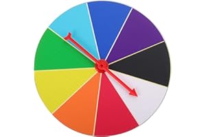 VALICLUD Wheel 12 Color Slots Wheel of Fortune Write on Erasable Whiteboard Surface Easy Assembly 7.87in/20cm