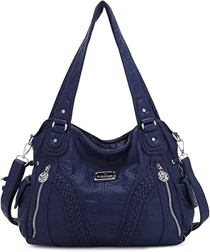 blue satchel handbags