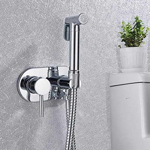 Wall Mounted Toilet Hand Bidet Faucet Bathroom Bidet Shower Sprayer Brass Hot and Cold Water Toilet Hand held Bidet Sprayer kit