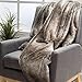 Christopher Knight Home Gipson Faux Fur Throw Blanket, Ash White