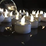 PILLOBOX 24Pack LED Tea Lights Flameless with 200 Hour Battery Life Warm White view 5