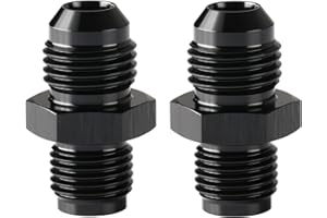 Podavelle 6AN Male to 1/2-20 Inverted Flare Adapter Fitting Connector Aluminum Black, Pack of 2