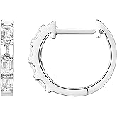 PAVOI 14K Gold Plated 925 Sterling Silver Post Pave Cubic Zirconia Huggie Hoop Earrings for Women