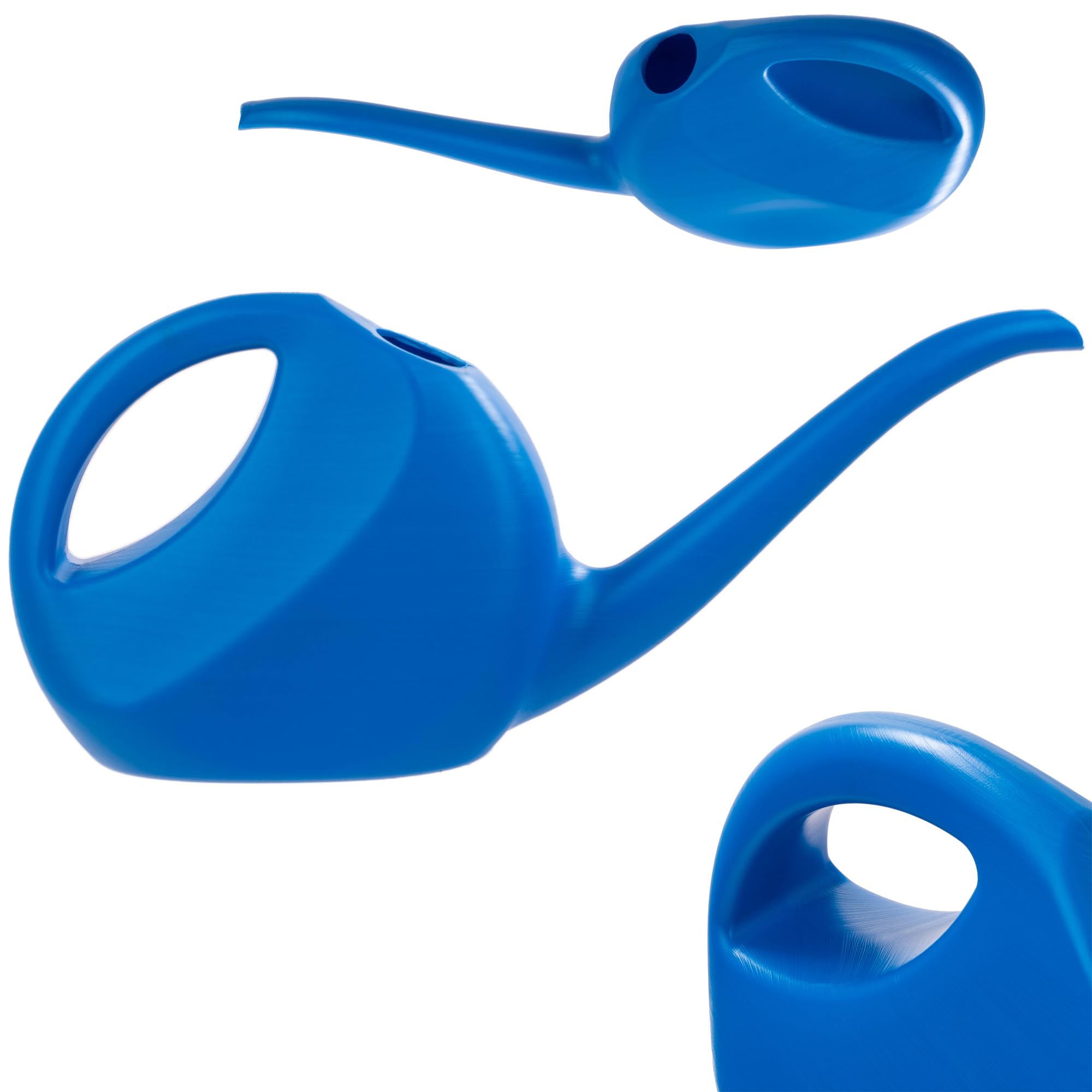 KADAX Small Watering Can, 2L Plastic Watering Can, Flower Watering Can with Long Spout for Indoor and Outdoor, Home, Garden, Flowers (Blue)