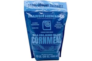 GEECHIE BOY MILL Marsh Hen Mill Sea Island Blue Cornmeal | Corn with Floral Aroma | Perfect Stone Ground Cornmeal for Corn Bread | Traditional Blue Corn Flour | 100% Natural & Gluten Free, 24 oz (Pack of 1)