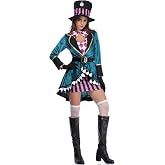 Adult Hatter Costume for Women 7 Piece Mad Tea Party Halloween Costume