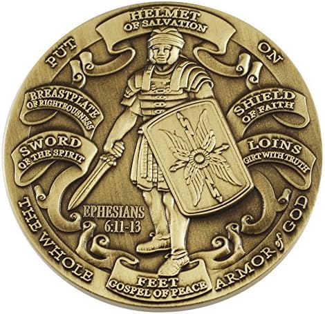Antique Finished Armor of God High Relief Challenge Coin (10 pack)