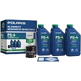 Polaris PS4 Oil Change Kit for Select RZR Models, Incl Oil, Filter -2881696
