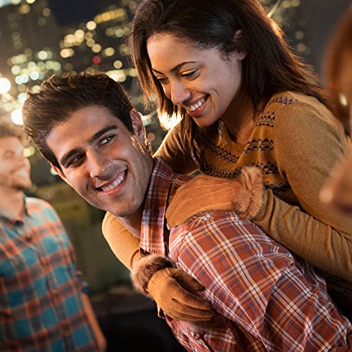 image for OZERO Touch Screen Gloves Ladies and Girls Fleece Thermal Gloves with 