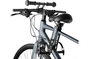 saurka Child Bike Seat Front Mount and Child Handlebar for Mountain Bike Parent-Child Riding, Kid Bike Seat&Kid Handlebar Compatible with All Adult MTB Bike for Family Outdoor Activities