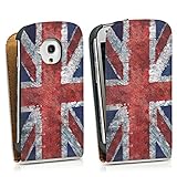 Samsung Galaxy S3 Mini Bag Leather Bag Leather Case Shell Downflip Bag white - Worn Junion Jack
