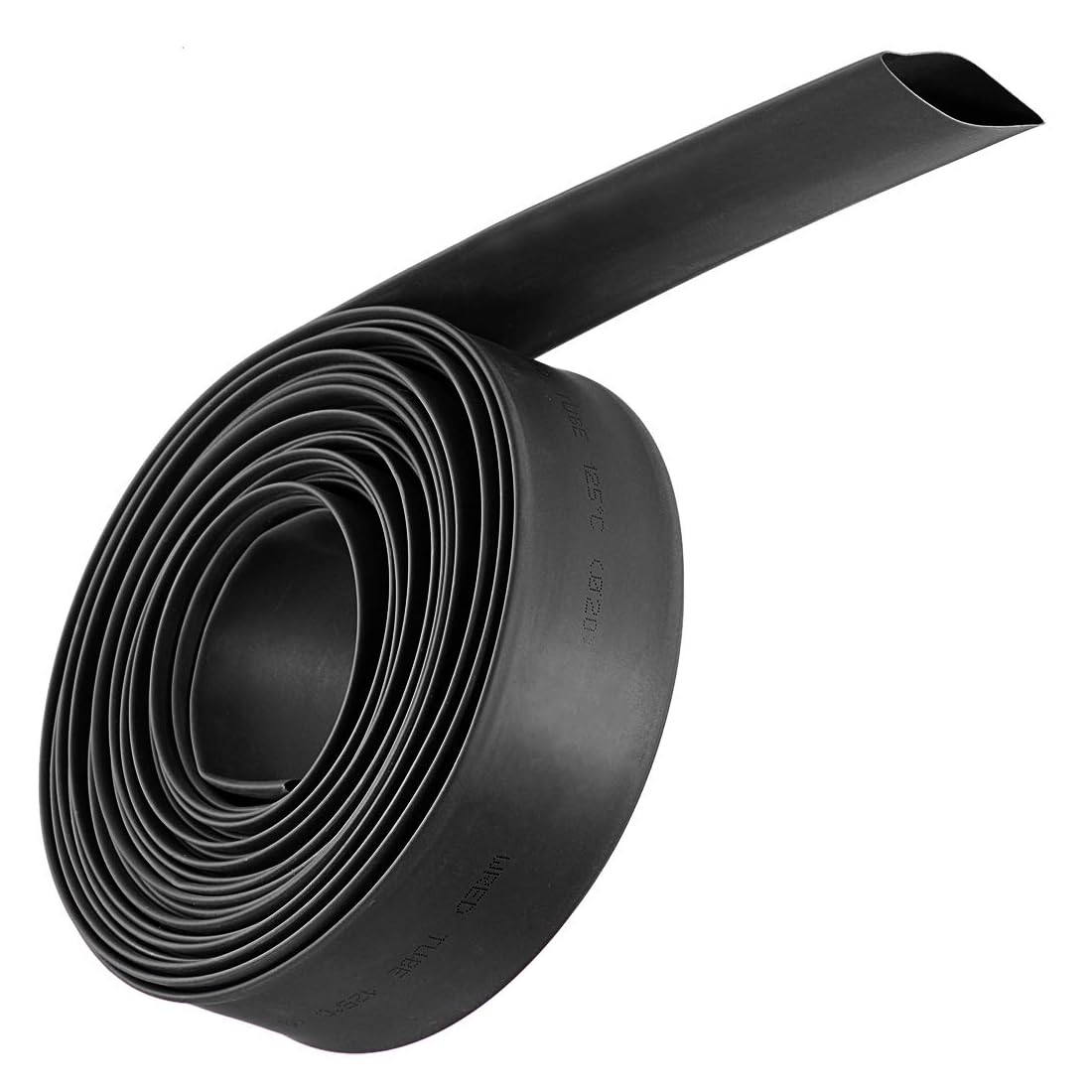 Unifizz Heat Shrink Tubing 20mm Dia 34mm Flat Width 2:1 Ratio Shrinkable Tube Cable Sleeve 7m - Black