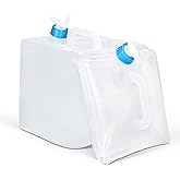 UMETASS 2 Pack Collapsible Water Container with Spigot, Foldable Cube Water Jugs Portable Water Storage for Outdoors Camping Hiking Disaster Preparedness & Survival Gear 1.4/2.6/4/5.3 Gallon