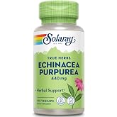 SOLARAY Echinacea Purpurea Root 440 mg | Healthy Immune &amp; Respiratory Function Support | 100 VegCaps