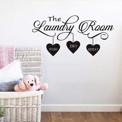 Amazon Com Buckoo Laundry Room Quote Wall Sticker Home Decor
