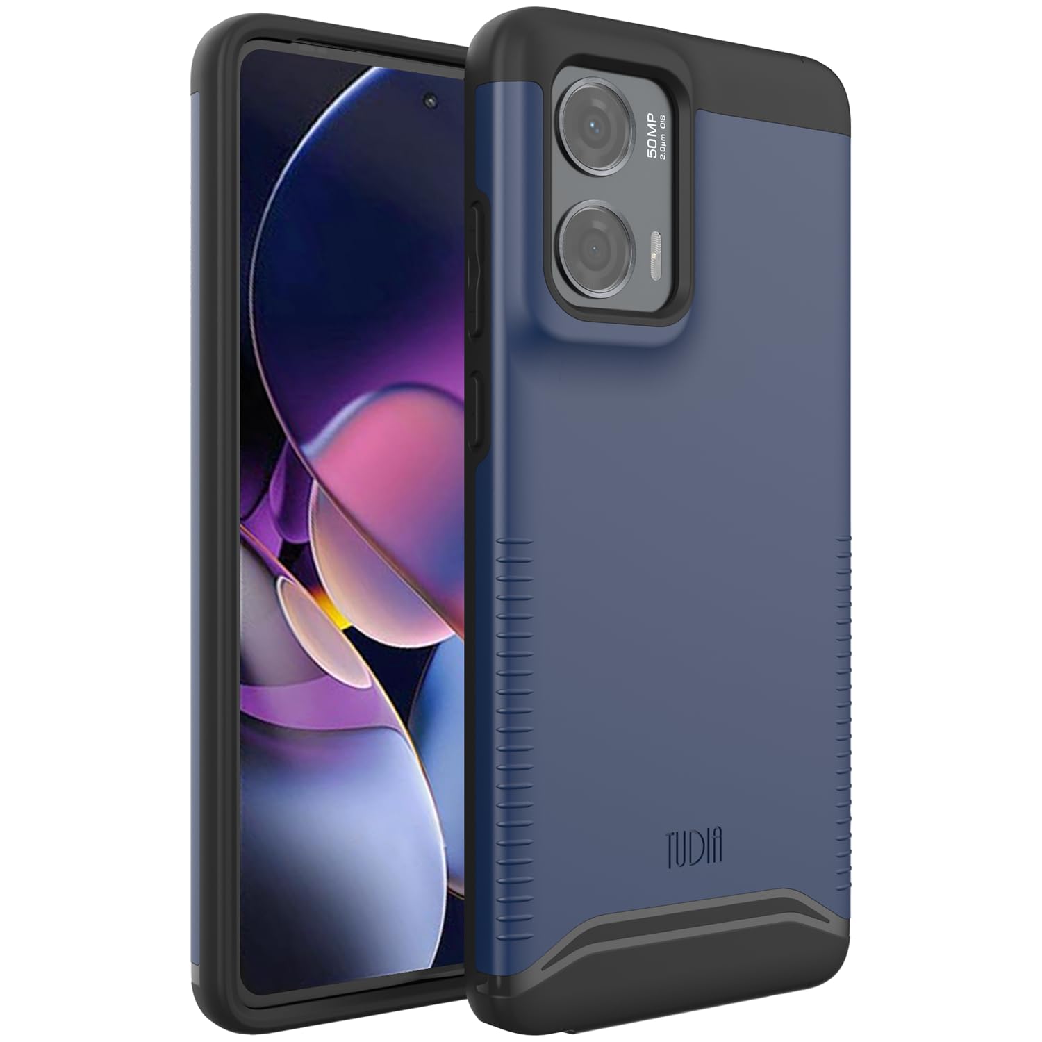 TUDIA Merge [Military Grade] Designed for Motorola Moto G Stylus 5G 2024 Case - [Drop Tested] Dual Layer Shockproof Slim Tough Heavy Duty Protective Phone Cases Cover - Indigo Blue