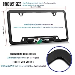 2 Pcs Black License Plate Frames License Plate