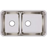 Elkay ELUHAQD32179 Lustertone Classic 40/60 Double Bowl Undermount Stainless Steel Sink with Aqua Divide