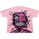 SOLY HUX Men's Graphic Tee Shirt Y2k Novelty Printed Short Sleeve Crew Neck Tops Streetwear