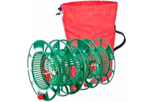 SIMPLE LIVING SOLUTIONS LLC 715213-1 Christmas Light Storage Reels & Bag, Green Plastic, 3-Ct. - Quantity 1