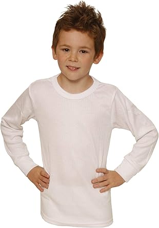 Octave Sous Vetement Thermique Pour Garcons Tricot De Corps Maillot De Corps T Shirt A Manches Longues 2 3 Ans Buste 18 20 Pouces Blanc Amazon Fr Vetements Et Accessoires