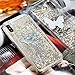 Urberry Iphone X Case, Clear Gel Liquid Case, Sparkle Love Heart, Creative Design Flowing Liquid Case for iPhone X with a Screen Protector (Butterfly)