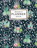 Weekly Planner 2019: Cute Tropical Cactus Weekly and Monthly Organizer. Trendy Succulent Yearly Schedule Agenda, Journal and Notebook (January 2019 - December 2019). by 