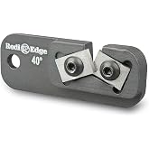 Redi-Edge Portable Knife Sharpener - Small Pocket knife Sharpener with Duromite Sharpening Element - Dog Tag Honing Rod at 40&deg; for Kitchen, Home &amp; Camping - Travel Knife Honing Rod