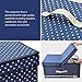 iwill CREATE PRO 60L Garment Storage Box with Lid & Removable divider Board, Seasonal Clothes Storage Basket for Closet, Blue
