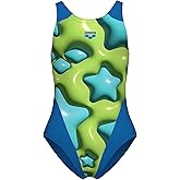 Arena Girls Arena Girl's Performance Star Shaped Swim Tech Back One Piece Swimsuit