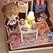 Flever Dollhouse Miniature DIY House Kit Creative Room With Furniture and Cover For Romantic Artwork Gift(Mood For Love)
