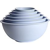 Chef Craft Eco Bamboo Fiber Mixing Bowl Set, 6 Piece Set, Blue