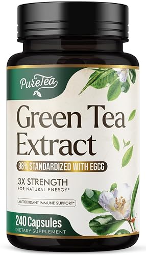 Green Tea Extract Capsules 1000mg Per Serving - 98% Polyphenols & 45% ...