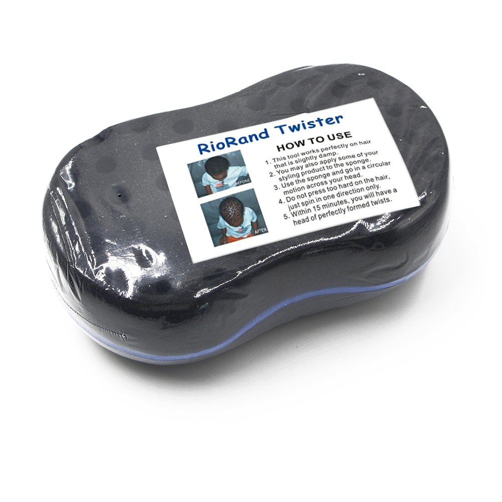 RioRand Magic Twist Hair Brush Curl Sponge Tornado Locking Afro Curling Coil Comb Hair Care Tool(10mm Hole)