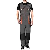 SUSHIMIAN Men's Sleeveless Coveralls Multi-Functional Mechanics Workwear Stylish Work Coveralls Overalls Cargo Jumpsuit