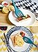 StarPack Basic Silicone Cooking Kitchen Utensils Set (5 Piece) - Cooking Utensils Set with Heat Resistance up to 480°F - Large & Small Spatulas, Whisk & Basting Brush Silicone Utensils (Teal Blue)