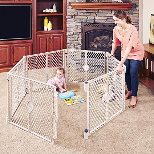 toddleroo by north states superyard colorplay 8 panel freestanding gate