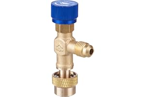 HONGSEN HONG SEN Low Loss Fittings HVAC Tools,HS-1222, Mini Split Air Conditioner Manifold, Refrigerant Charging Valve Compatible with R22 Refrigerant for Home AC