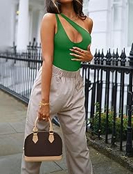 SAUNGKUAI Women's Sexy One Shoulder Sleeveless
