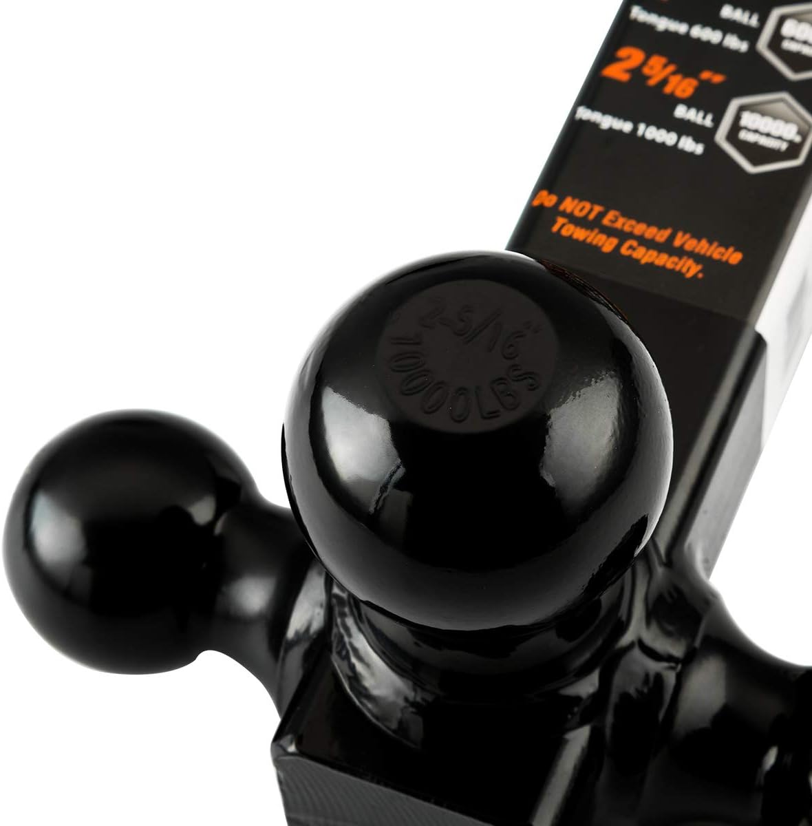 TOPSKY Trailer Hitch Mount Tri Ball Hitch, 1-7/8",2"&2-5/16" Trailer Ball, Black Ball Hitch, Hollow Shank,TS2004: Automotive