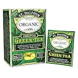 ST. DALFOUR Organic Green Tea, Tea Bags, Original, 1.75 Ounce Bag, 25 Count Box