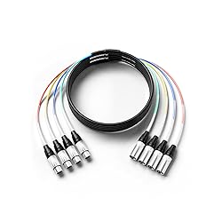 PRORECK 20ft Snake Cable, 4-Channel Shielded Audio