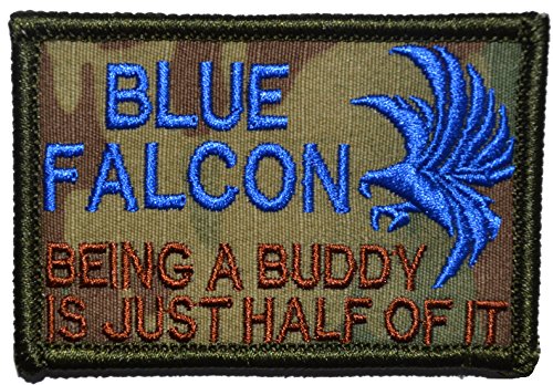 Blue Falcon "Buddy F****er" 2x3 Military Patch / Morale Patch - Multiple Colors (Multicam with Spice)