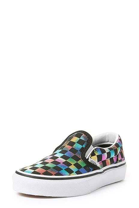 vans iridescent check kids