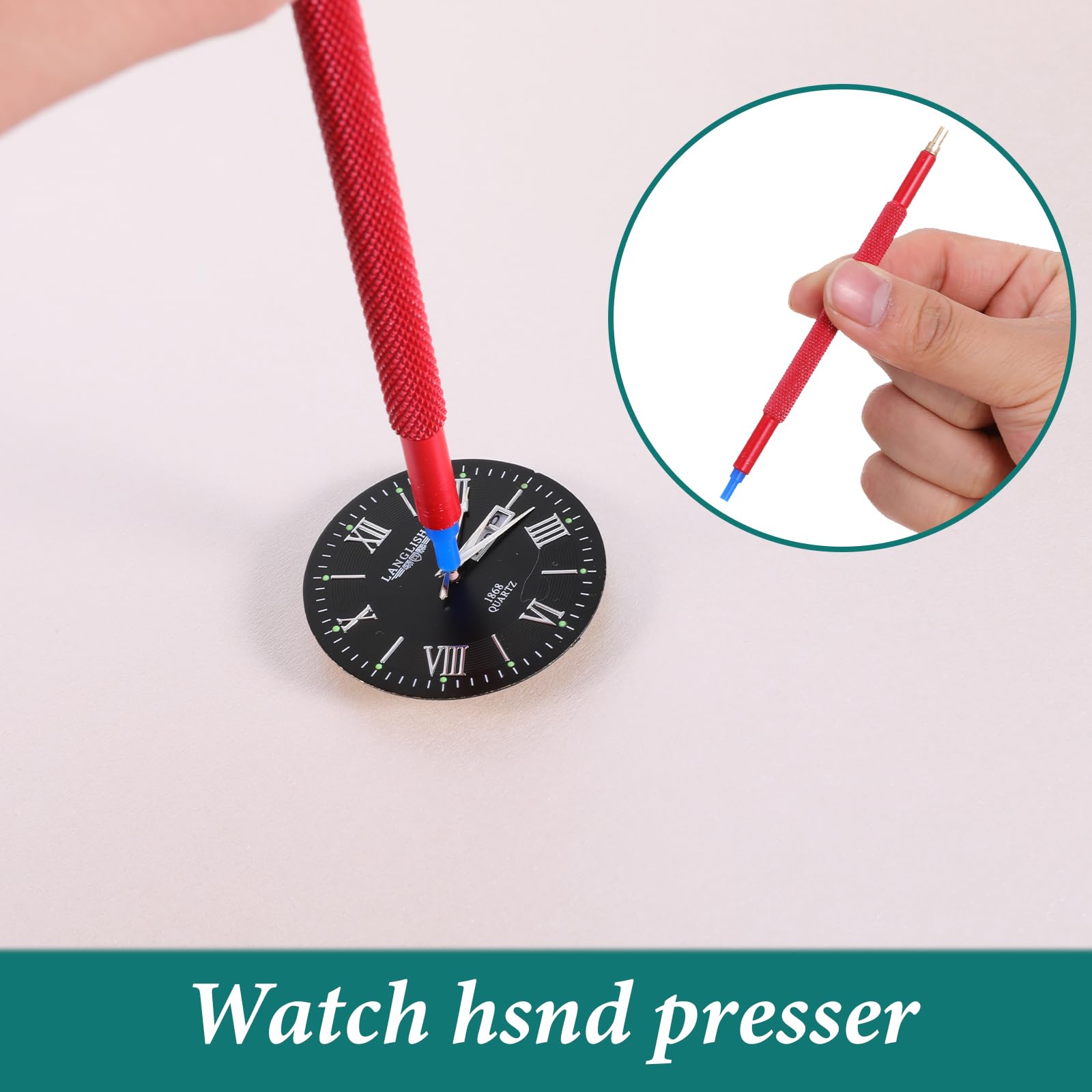 Aeaocvo 5 Pcs Watch Hands Repair Tool Kit, Stainless Steel Watch Hand Setting Tool, Pusher Set, Pointer Adjustment Tool