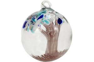 Kesywale 6 x 4 Inch Decorative Glass Gazing Golbe Spheres Indoor Outdoor Hanging Gazing Balls for Home Garden Festive Holiday