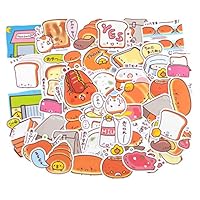 41 Pieces Waterproof Toast Bread Stickers for Kids Craft, Laptop, Water Bottles, Fridge, Daily Planner,