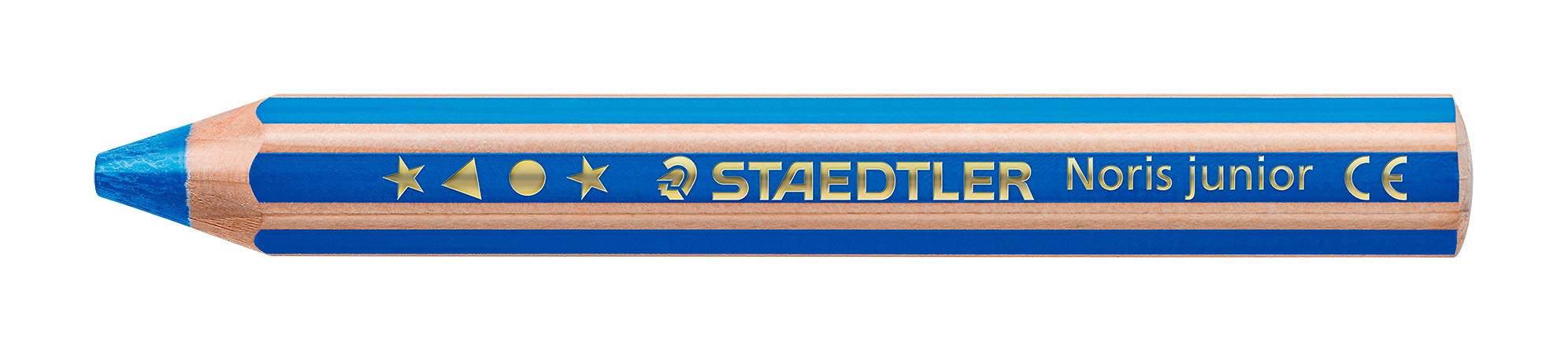STAEDTLER Noris Junior 140-3 3-in-1 coloured pencil in blue, box of 6